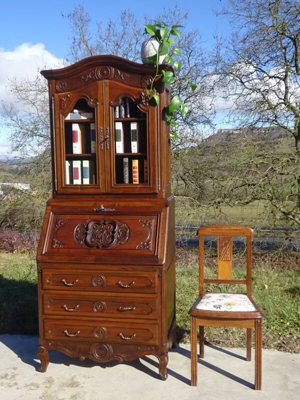 Illustration numéro 4 du produit Meuble 3 en 1, secrétaire, commode et vitrine