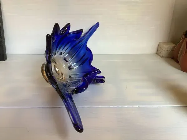 Illustration numéro 4 du produit Grande coupe bleu cobaltcentre de table