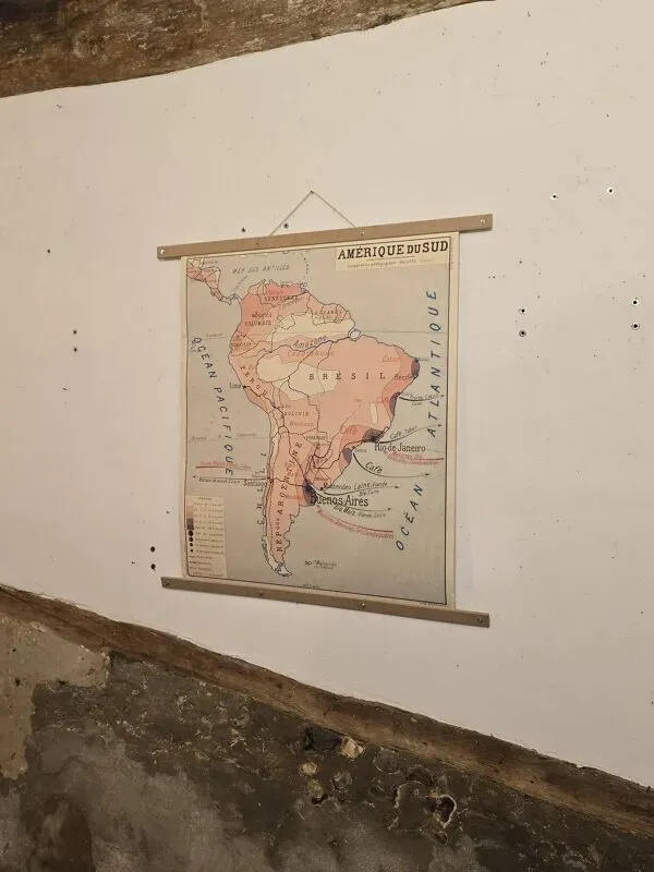 Illustration numéro 4 du produit Carte de géographie ancienne / carte d'école Amérique du Sud Amérique du No