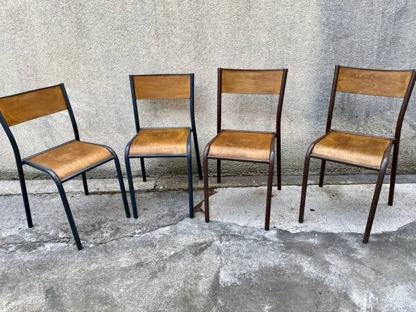 Illustration numéro 4 du produit Chaises d’école adulte mullca 511 design vintage atelier indus 70/80