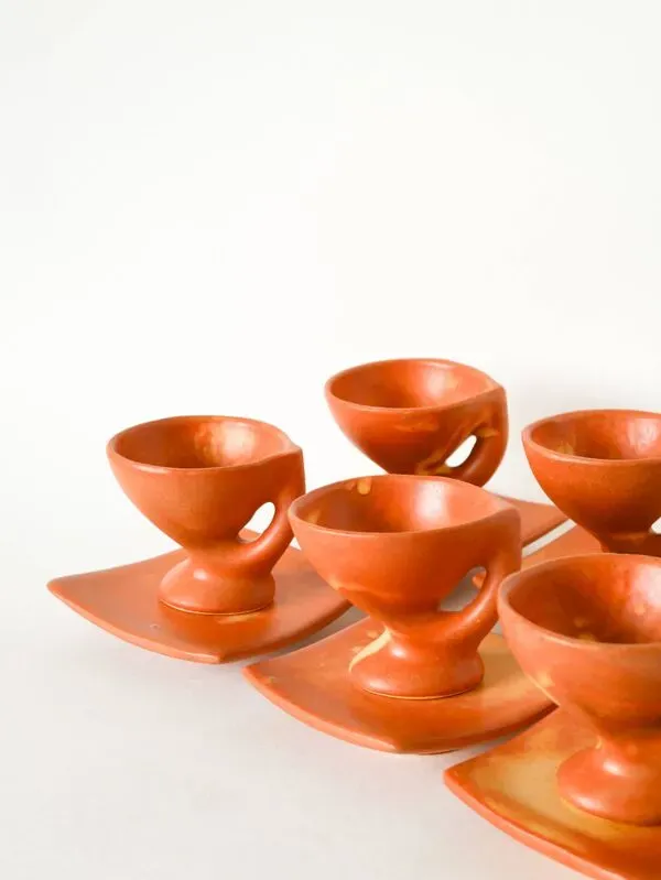 Illustration numéro 4 du produit service à café en grès, Forme Libre, Vallauris, 1970