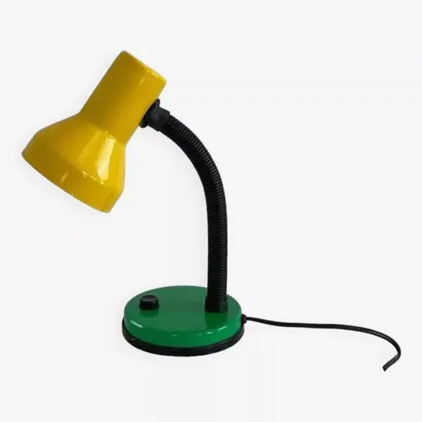 Illustration numéro 4 du produit Lampe de bureau industriel jaune et verte