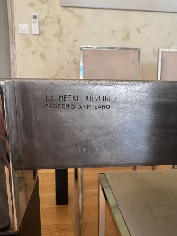 Illustration numéro 4 du produit Ensemble salle à manger La Metal Arredo (Paderno D. Milano), années 70