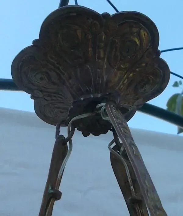 Illustration numéro 4 du produit Lustre art déco en pâte de verre