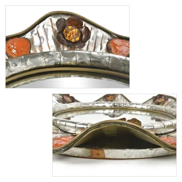 Illustration numéro 4 du produit Miroir mural signé Fiterman des années 1970