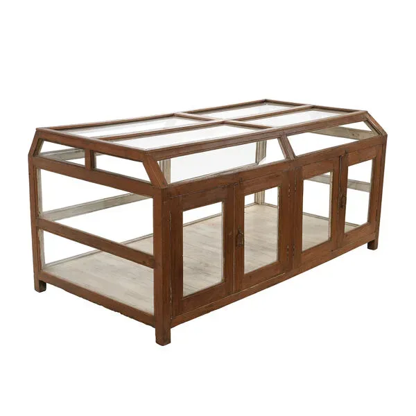 Illustration numéro 4 du produit Vitrine de présentation en bois sur pieds