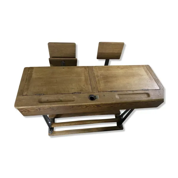 Illustration numéro 4 du produit Bureau écolier Decunsel début 20 ieme , rénové et en très bon état