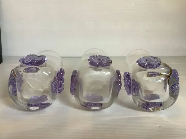 Illustration numéro 4 du produit Trio de vases czech sklo union Crystal glass