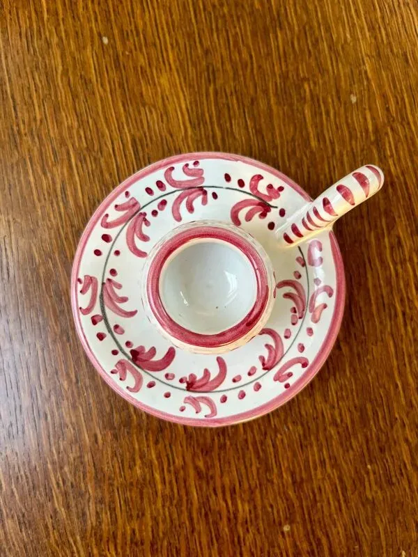 Illustration numéro 4 du produit Duo dépareillés de bougeoirs en céramique italienne