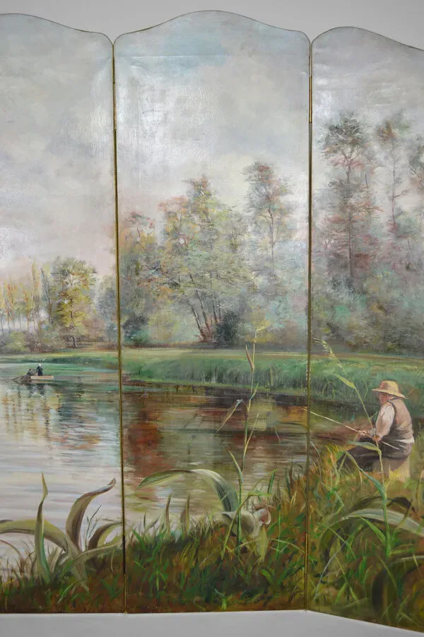 Illustration numéro 4 du produit Paravent peint post-impressionniste par Charles Frechon, France, 1894