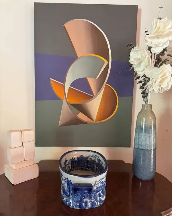 Illustration numéro 4 du produit Jardinière en faïence anglaise bleue et blanche, XXe siècle