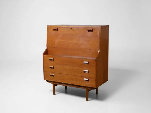 Illustration numéro 4 du produit Secretaire / Commode Danoise en teck de Borge Mogensen - Vintage 1960