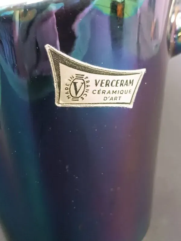 Illustration numéro 4 du produit Seau à glace en céramique irisée noir Verceram