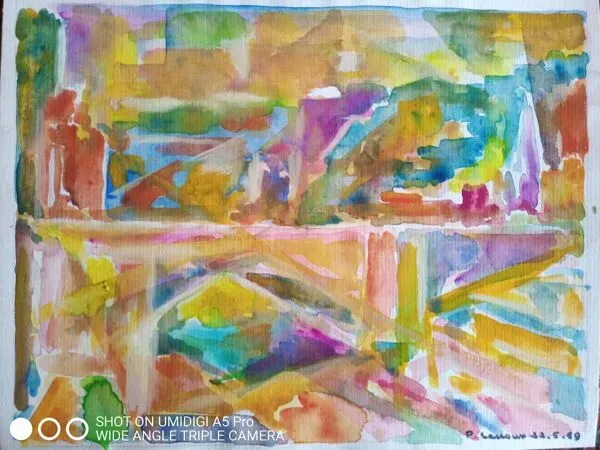 Illustration numéro 4 du produit Gouache sur papier de 1989, Pierre Lacroux (1909- 1993)