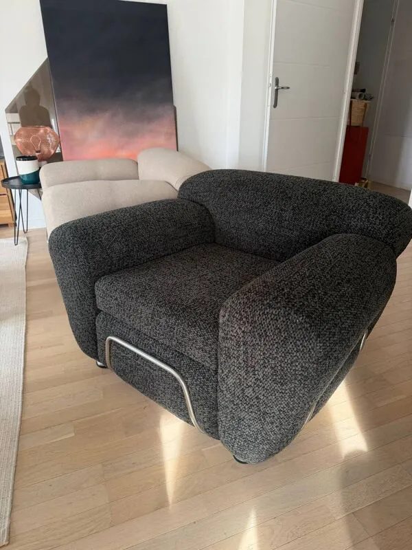 Illustration numéro 4 du produit Fauteuil club tubulaire italien 1970