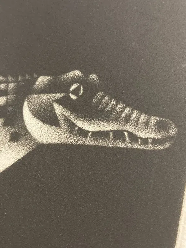 Illustration numéro 4 du produit Mario avati (1921-2009), alligator, manière noire, 1970