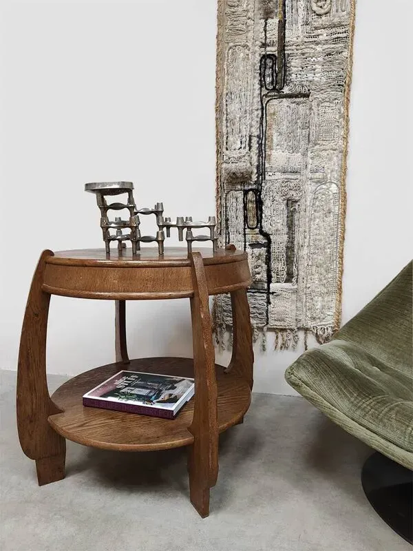 Illustration numéro 4 du produit Rare table d'appoint Art Déco vintage néerlandaise N.V. Hero de Groot