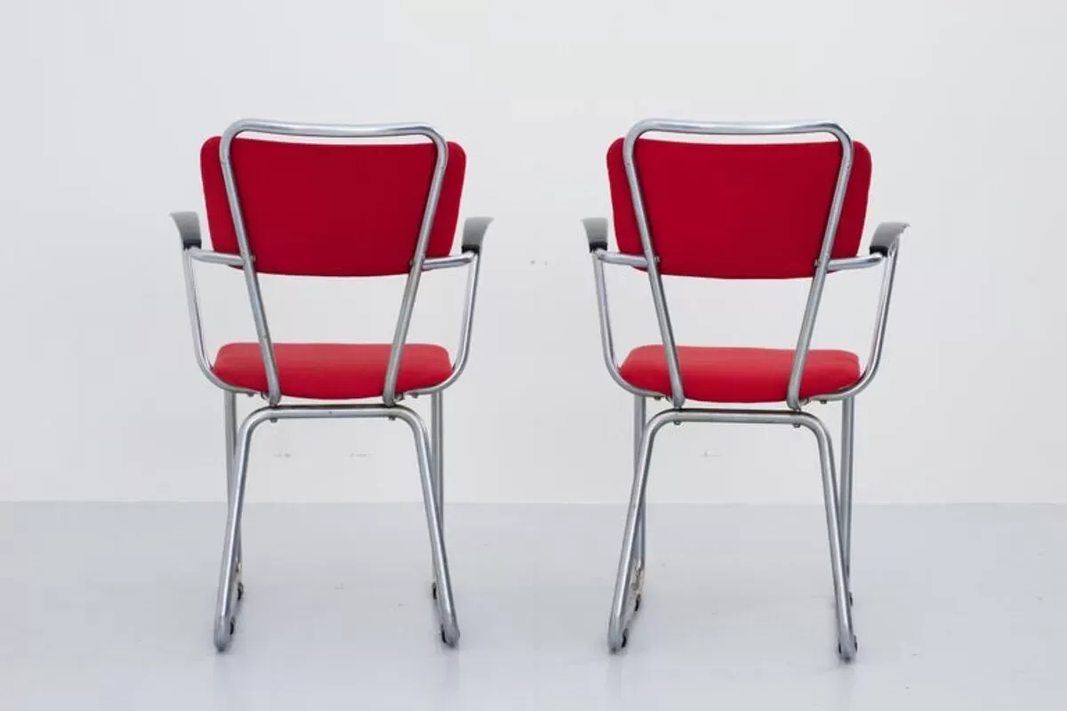 Illustration numéro 4 du produit Set de 5 fauteuils Gispen '214' par Christoffel Hoffman pour BPM Néerlandais 1935