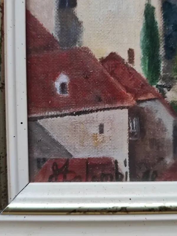 Illustration numéro 4 du produit Tableau - village français