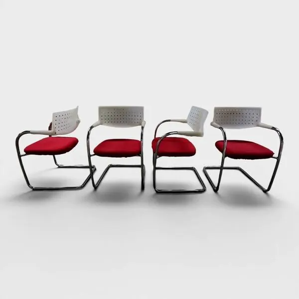 Illustration numéro 4 du produit Lot de 4 Chaises Vitra Visavis – Design Antonio Citterio
