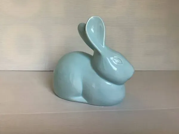Illustration numéro 4 du produit Lapin coton faïence bleue