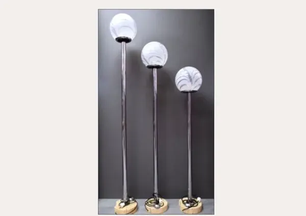 Illustration numéro 4 du produit Ensemble de trois luminaires « Tessuto » M.Vignelli pour Venini circa1970