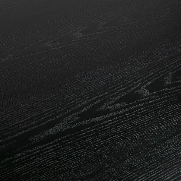 Illustration numéro 4 du produit Table à manger style industrielle en bois et métal noir