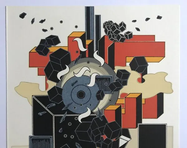 Illustration numéro 4 du produit Lot de 4 lithographies originales d'Alain Le Yaouanck 1978. Les 4 élements