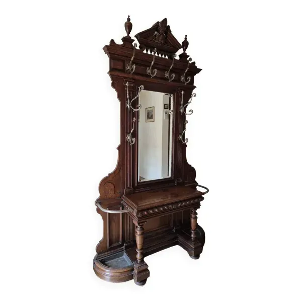 Illustration numéro 4 du produit Vestiaire Porte manteau Napoléon III 19éme en chêne massif