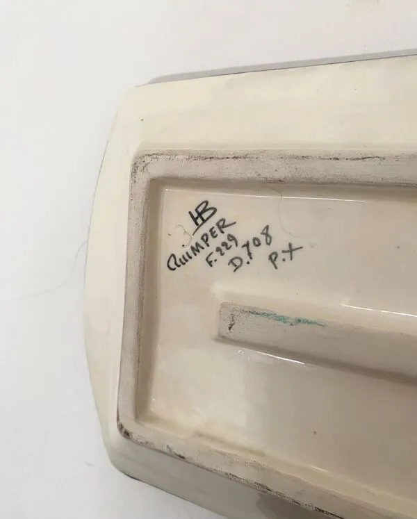 Illustration numéro 4 du produit Plat céramique Quimper signé HB