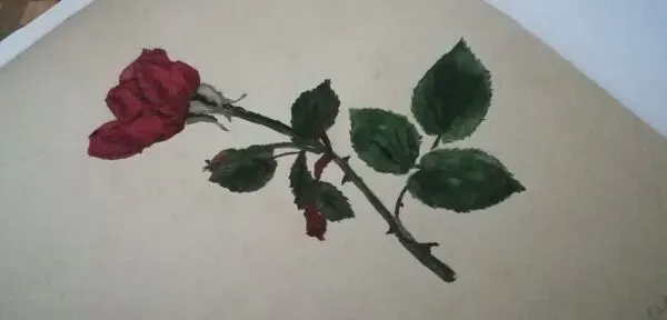 Illustration numéro 4 du produit Dessin d'école,d'étude années 20 ''Rose