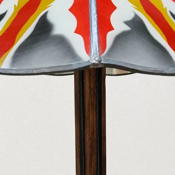 Illustration numéro 4 du produit Lampe de sol Art Déco de l'École d'Amsterdam en vitrail