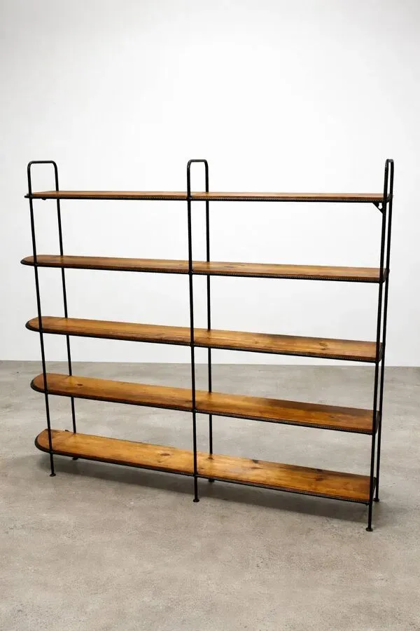 Illustration numéro 4 du produit Étagère industrielle en bois massif et métal