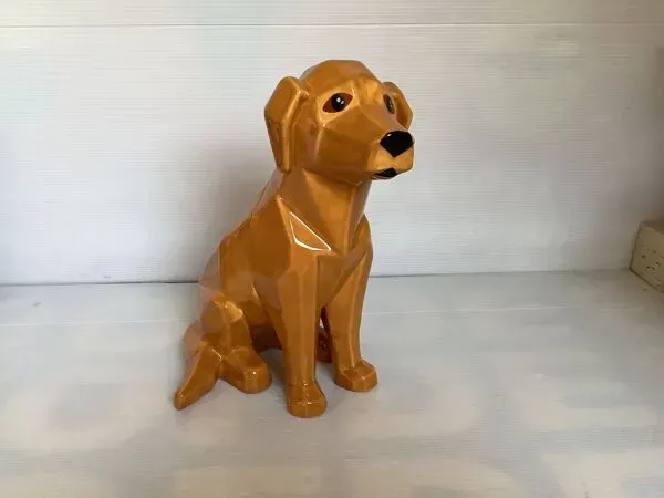 Illustration numéro 4 du produit Grand chien style origami céramique