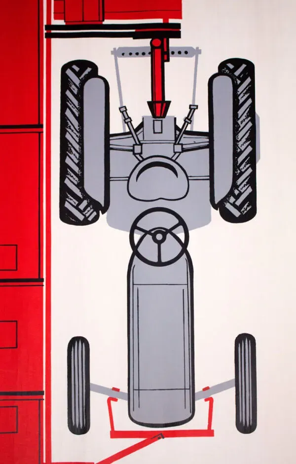 Illustration numéro 4 du produit Affiche murale de l’école d’une batteuse moissonneur 1968