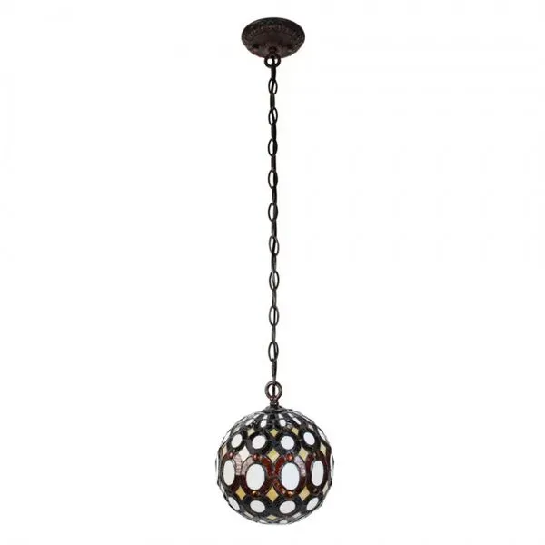 Illustration numéro 4 du produit Lampe suspendue ronde Tiffany