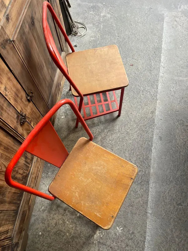 Illustration numéro 4 du produit Paire chaises table de nuit Tolix