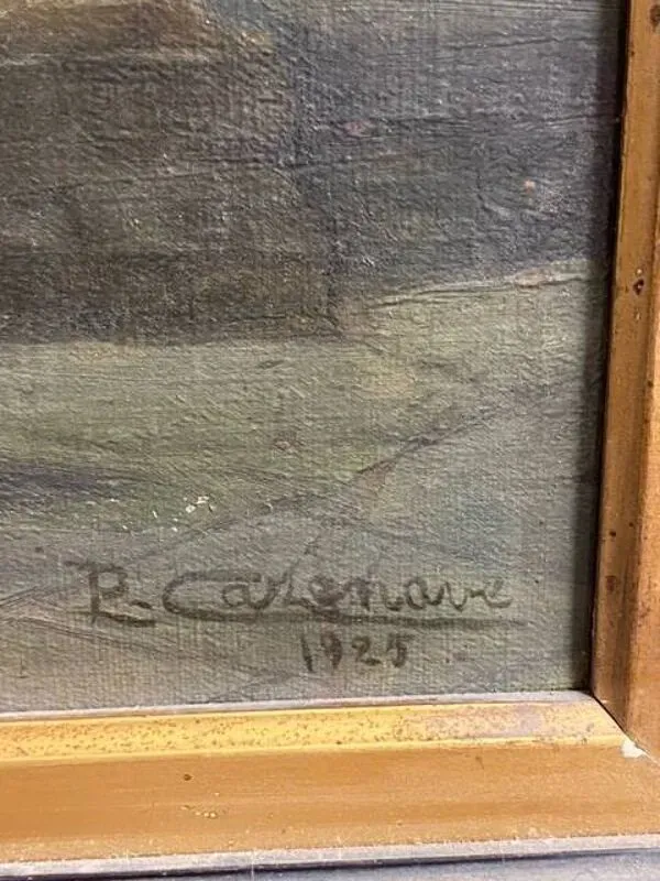 Illustration numéro 4 du produit Toile de 1925, moines dans une église