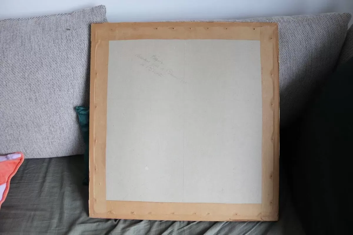 Illustration numéro 4 du produit Tableau Abstrait vintage signé Bepoix beaux art brest