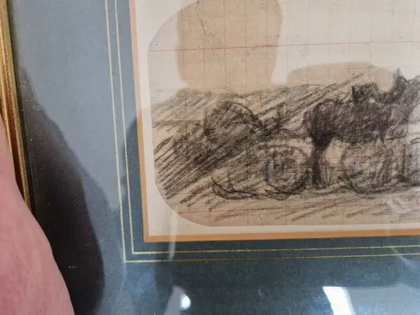 Illustration numéro 4 du produit Maximilien Luce (1858-1941) - Dessin au fusain, pierre noire - Cheval