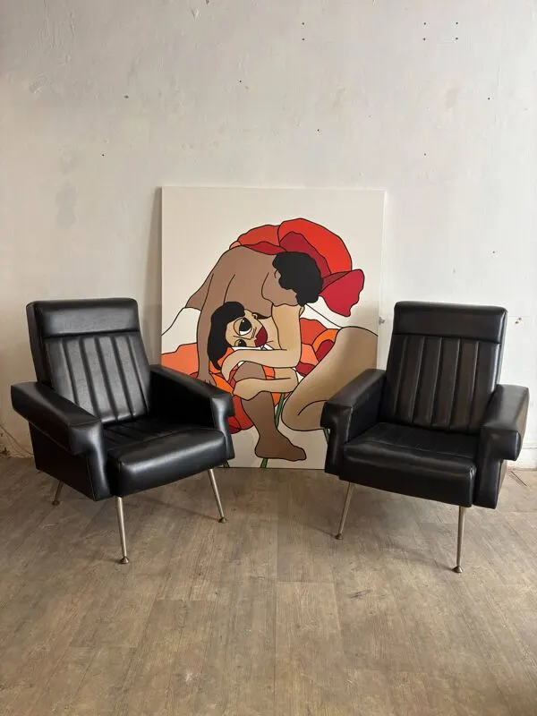 Illustration numéro 4 du produit Paire de fauteuils, années 1950-60