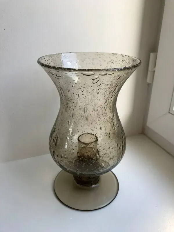 Illustration numéro 4 du produit bougeoir chandelier en verre bullé style Biot signé années 60-70