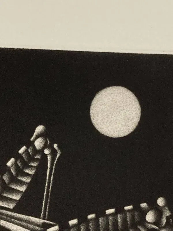 Illustration numéro 4 du produit Mario avati (1921-2009), criquet, manière noire, 1970