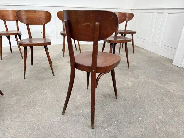 Illustration numéro 4 du produit Lot de 8 chaises Baumann vintage