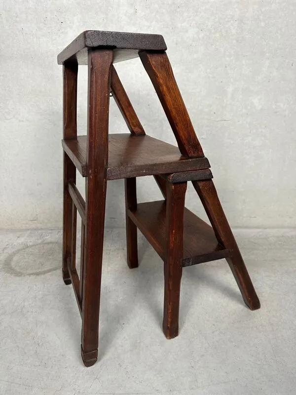 Illustration numéro 4 du produit Échelle / chaise de bibliothèque antique