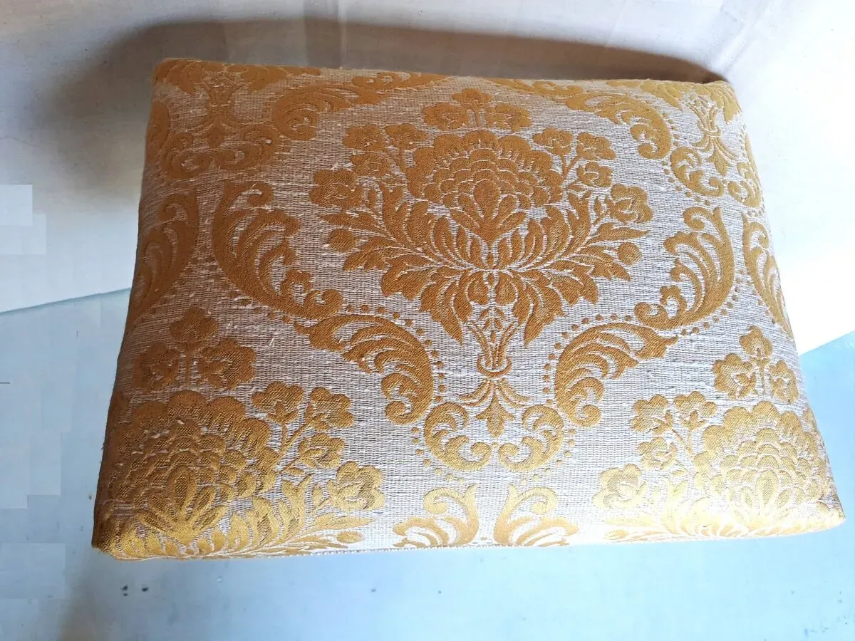 Illustration numéro 4 du produit Tabouret Piano bois or empire restauration tapissière XIX