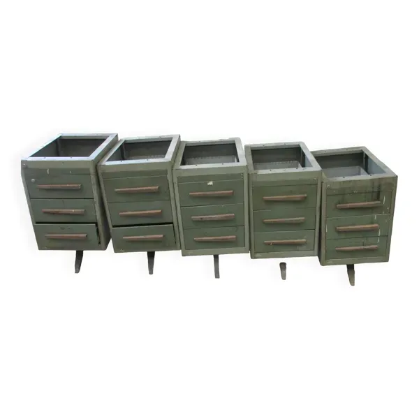 Illustration numéro 4 du produit Lot de 5 casiers métalliques