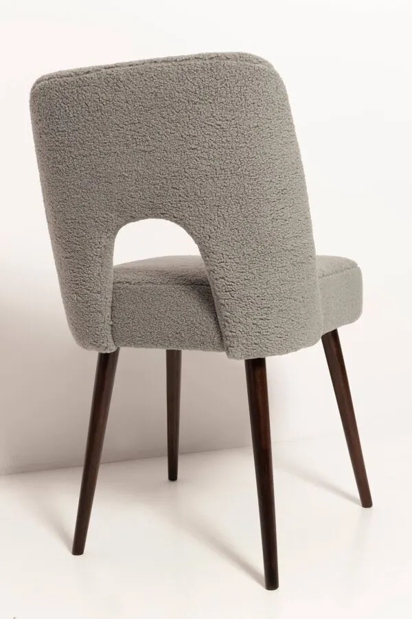 Illustration numéro 4 du produit Chaise 'Shell' en Bouclé Gris, Europe, Années 1960