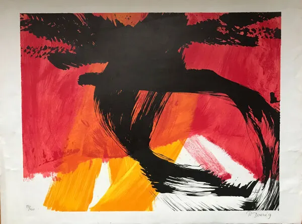 Illustration numéro 4 du produit Composition.lithographie originale signée de roswitha doérig