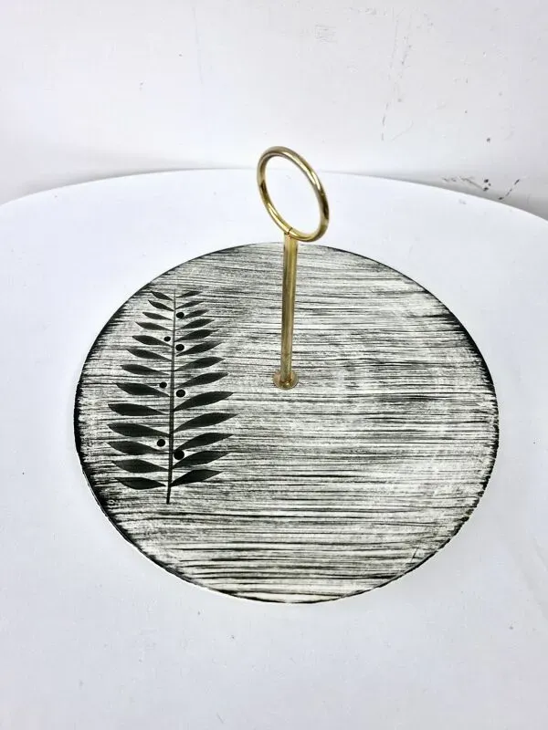 Illustration numéro 4 du produit Plateau A Fromage Céramique Vintage Années 60 Manufacture Salins Modèle Tolède